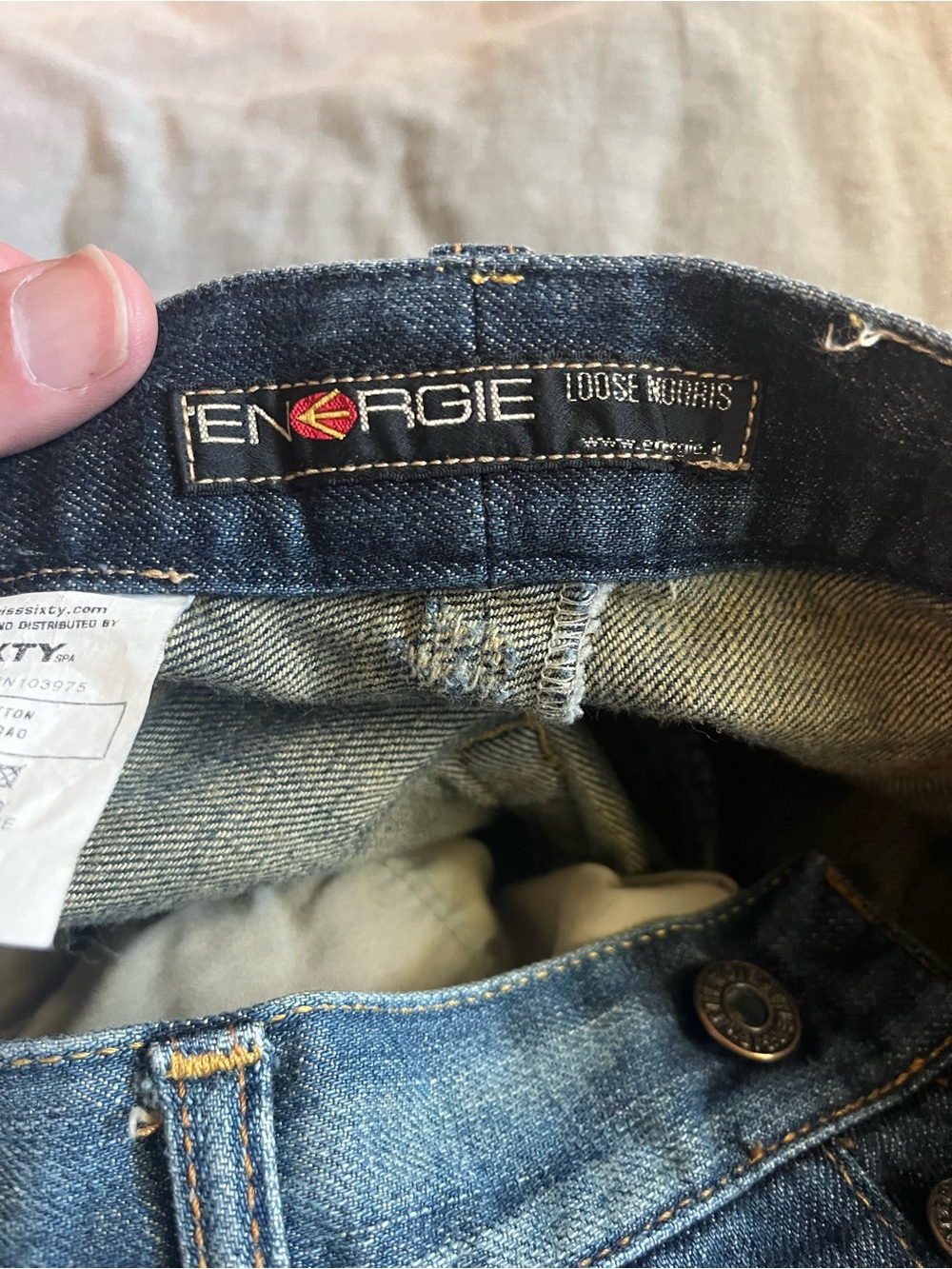 Vintage Men's ENERGIE ‘Loose Morris’ jeans - Wide bottom-Made Italy - worn once. - Picture 8 of 12